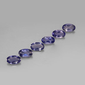 Pedras preciosas de iolita azul natural de  ct, corte oval, VS