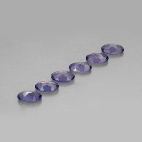 Pedras preciosas de iolita azul natural de  ct, corte oval, VS