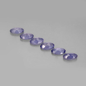 Pedras preciosas de iolita azul natural de  ct, corte oval, VS