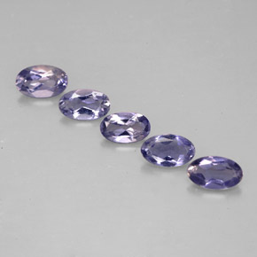 Pedras preciosas de iolita azul natural de  ct, corte oval, VS