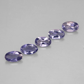 Pedras preciosas de iolita azul natural de  ct, corte oval, VS