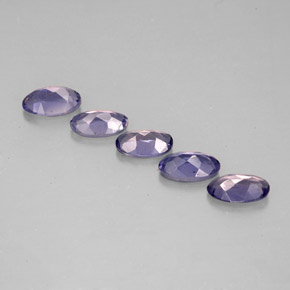 Pedras preciosas de iolita azul natural de  ct, corte oval, VS