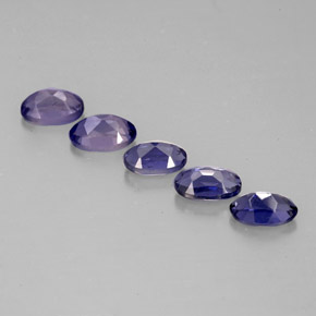Pedras preciosas de iolita azul natural de  ct, corte oval, VS