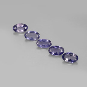 Pedras preciosas de iolita azul natural de  ct, corte oval, VS