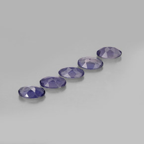 Pedras preciosas de iolita azul natural de  ct, corte oval, VS