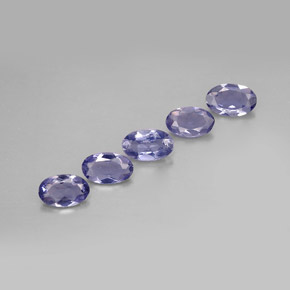 Pedras preciosas de iolita azul natural de  ct, corte oval, VS