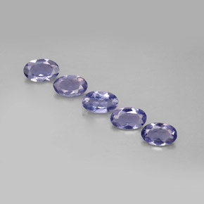 Pedras preciosas de iolita azul natural de  ct, corte oval, VS