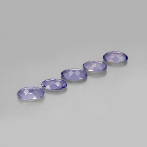 Pedras preciosas de iolita azul natural de  ct, corte oval, VS