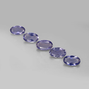 Pedras preciosas de iolita azul natural de  ct, corte oval, VS