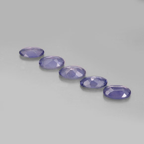 Pedras preciosas de iolita azul natural de  ct, corte oval, VS