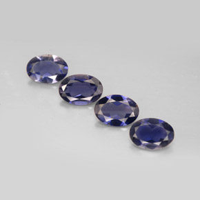 Pedras preciosas de iolita azul natural de  ct, corte oval, VS