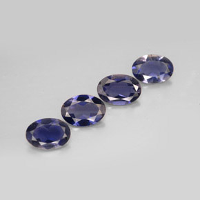 Pedras preciosas de iolita azul natural de  ct, corte oval, VS