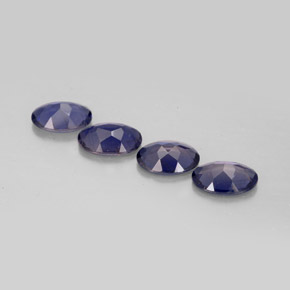 Pedras preciosas de iolita azul natural de  ct, corte oval, VS