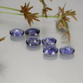Pedras preciosas de iolita azul natural de  ct, corte oval, VS