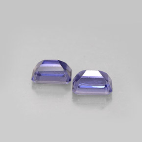 Pedras preciosas de iolita azul natural de  ct, corte esmeralda, VS
