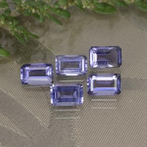 Pedras preciosas de iolita violeta natural de 2,58 ct, corte esmeralda, VS