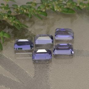 Pedras preciosas de iolita violeta natural de 2,58 ct, corte esmeralda, VS
