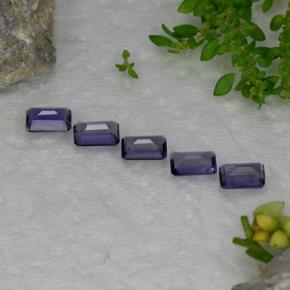 Pedras preciosas de iolita azul natural de 2,28 ct, corte esmeralda, VS