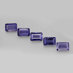 Pedras preciosas de iolita azul natural de  ct, corte esmeralda, VS
