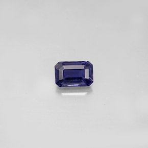 Iolita azul natural 0,57ct, corte esmeralda, VS