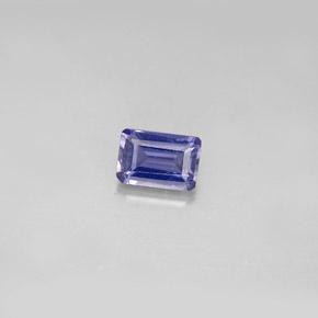 Iolita azul natural 0,57ct, corte esmeralda, VS