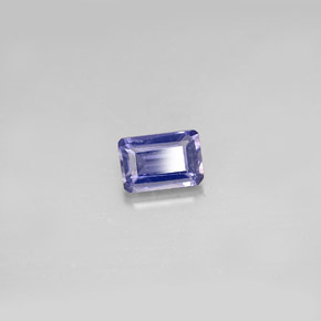 Iolita azul natural 0,57ct, corte esmeralda, VS
