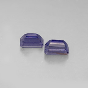 Pedras preciosas de iolita azul natural de  ct, corte esmeralda, VS