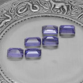Pedras preciosas de iolita azul natural de 3,30 ct, corte esmeralda, VS