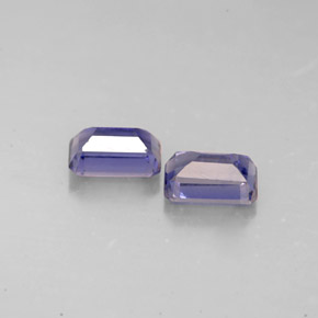 Pedras preciosas de iolita azul natural de  ct, corte esmeralda, VS