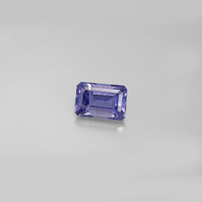 Iolita azul natural 0,55ct, corte esmeralda, VS