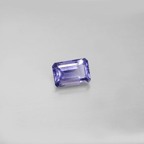 Iolita azul natural 0,55ct, corte esmeralda, VS