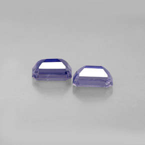 Pedras preciosas de iolita azul natural de  ct, corte esmeralda, VS
