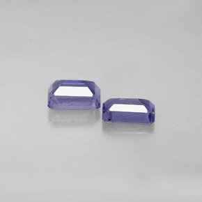 Pedras preciosas de iolita azul natural de  ct, corte esmeralda, VS