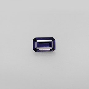 Iolita azul natural 0,41ct, corte esmeralda, VS