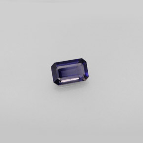Iolita azul natural 0,41ct, corte esmeralda, VS