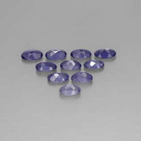 Pedras preciosas de iolita azul natural de  ct, corte oval, VS