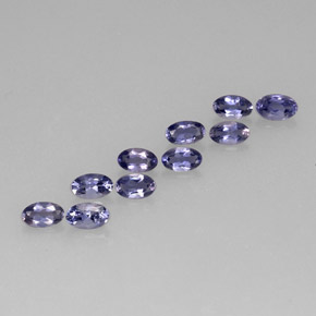 Pedras preciosas de iolita azul natural de  ct, corte oval, VS