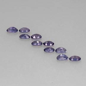 Pedras preciosas de iolita azul natural de  ct, corte oval, VS