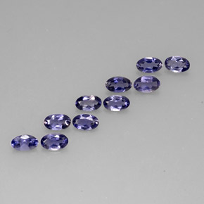 Pedras preciosas de iolita azul natural de  ct, corte oval, VS