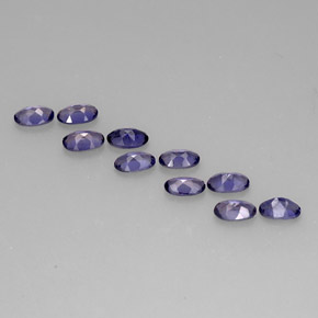 Pedras preciosas de iolita azul natural de  ct, corte oval, VS