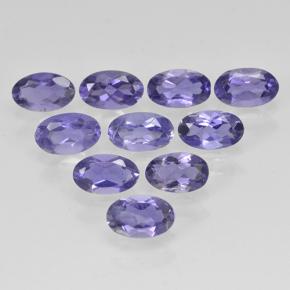 Pedras preciosas de iolita azul natural de 2,03 ct, corte oval, VS