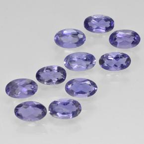 Pedras preciosas de iolita azul natural de 2,03 ct, corte oval, VS