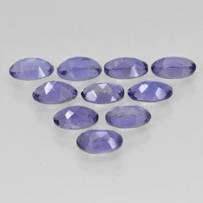 Pedras preciosas de iolita azul natural de 2,03 ct, corte oval, VS