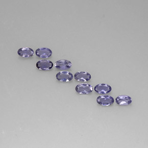 Pedras preciosas de iolita azul natural de  ct, corte oval, VS