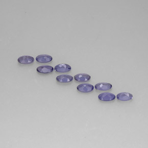 Pedras preciosas de iolita azul natural de  ct, corte oval, VS