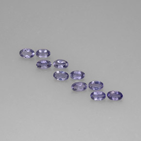Pedras preciosas de iolita azul natural de  ct, corte oval, VS