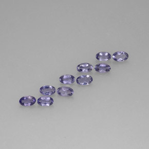 Pedras preciosas de iolita azul natural de  ct, corte oval, VS