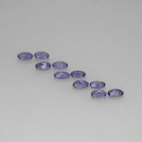 Pedras preciosas de iolita azul natural de  ct, corte oval, VS
