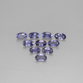 Pedras preciosas de iolita azul natural de  ct, corte oval, VS