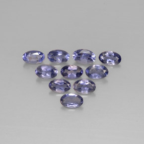 Pedras preciosas de iolita azul natural de  ct, corte oval, VS